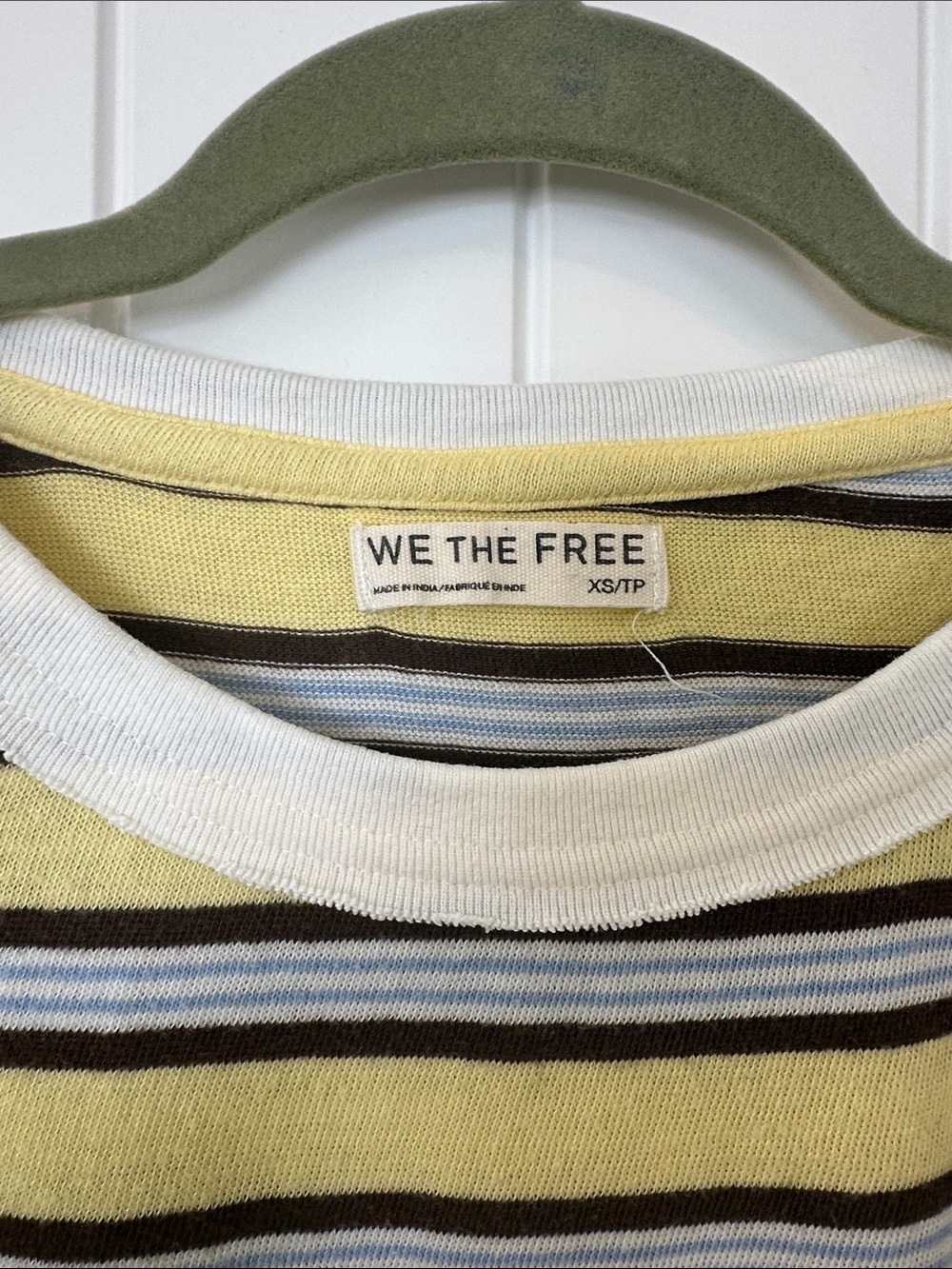 Free People We The Free Clean Rugby Tee in Yellow-XS - Picture 3 of 5